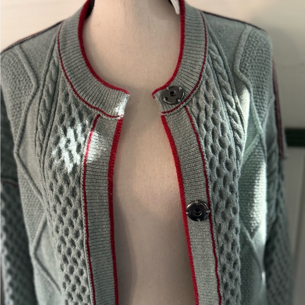 Free People we the free Tenessee Oversized Knit Cardigan in Seafoam green-NWT XS - Picture 5 of 10